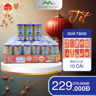  1 THÙNG NƯỚC YẾN SÀO ĐÓNG LON STARTNEST GIẢI KHÁT 30 LON - DUNG TÍCH LON 200ML TỔ YẾN THIÊN NHIÊN HỘP QUÀ TẾT 