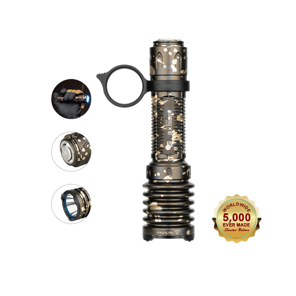 Đèn pin chiến thuật Olight Warrior X 3 màu camo , vỏ nhôm (2500 lumen)