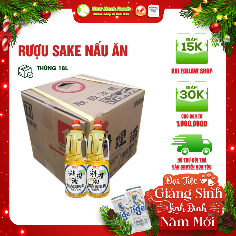 [HỎA TỐC HCM] Rượu Sake Nấu Ăn Nhật Bản - Thùng 18L