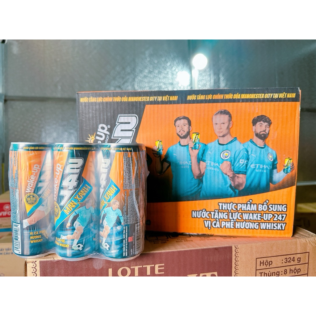 Thùng 24 Lon Tăng Lực Cafe 247 Hương Whisky x 320ml