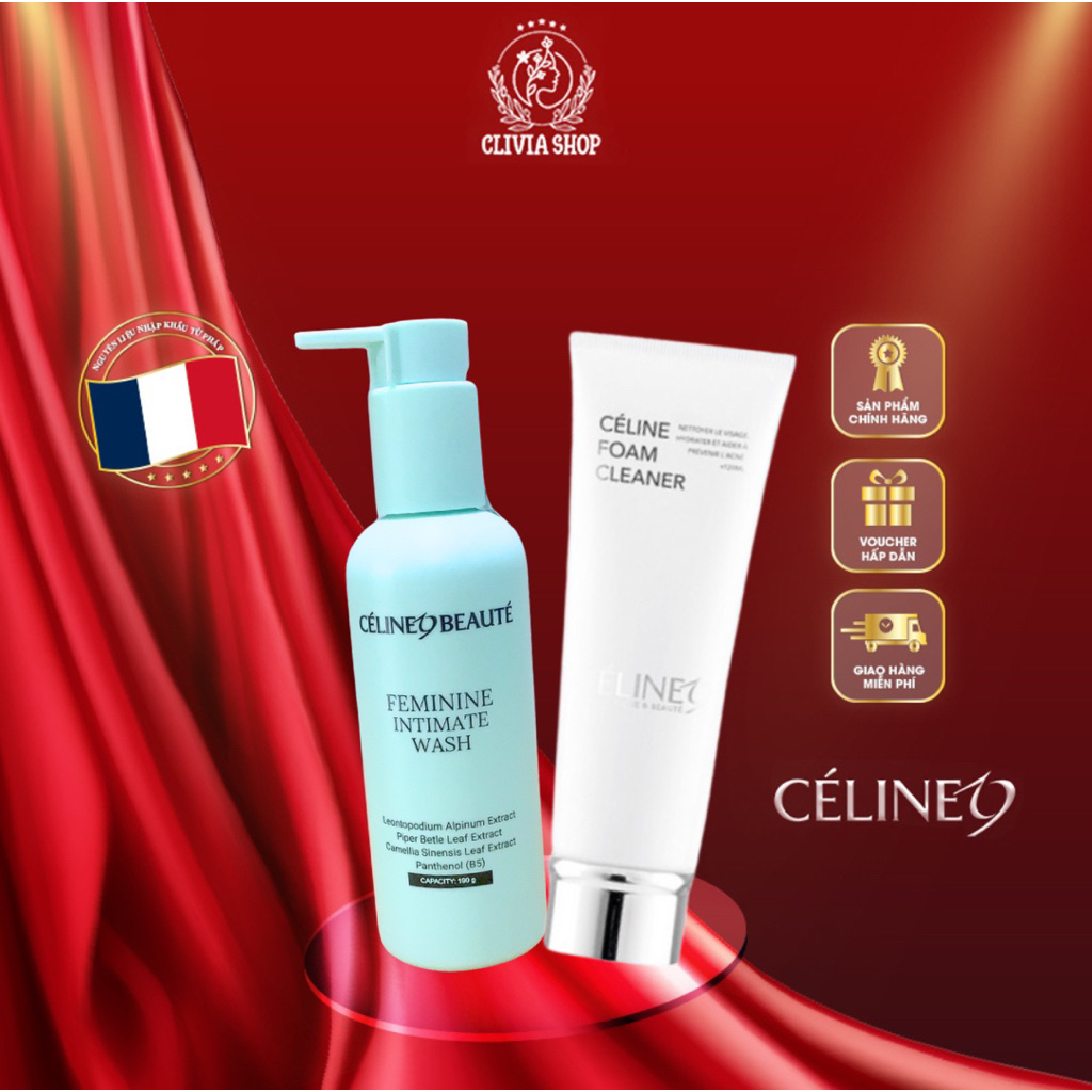 Combo Sữa rửa mặt sạch sâu dịu nhẹ Celine19 120ml và Dung dịch vệ sinh ngừa nấm ngứa, giảm khô rát 1