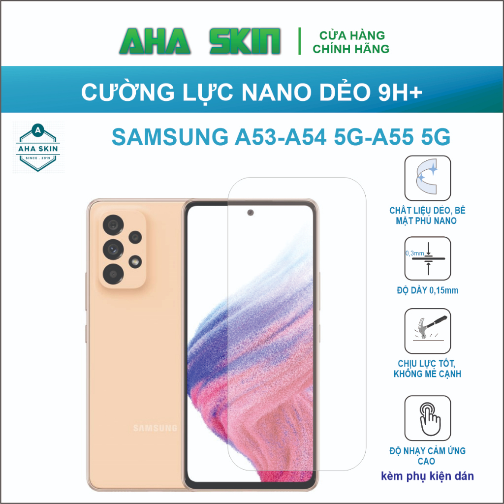 Cường lực Samsung A53/A54 5G/A55 5G Cường lực dẻo 9h+