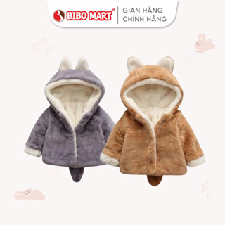  Áo Khoác Lông Cho Bé Trai Bé Gái Chất Liệu Lông Mềm Mại Ấm Áp - Bibo's 