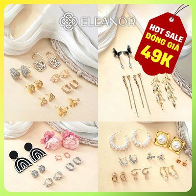 [XẢ KHO 49K] Bông tai nữ chuôi bạc 925 Eleanor Accessories phụ kiện trang sức khuyên tai 10908