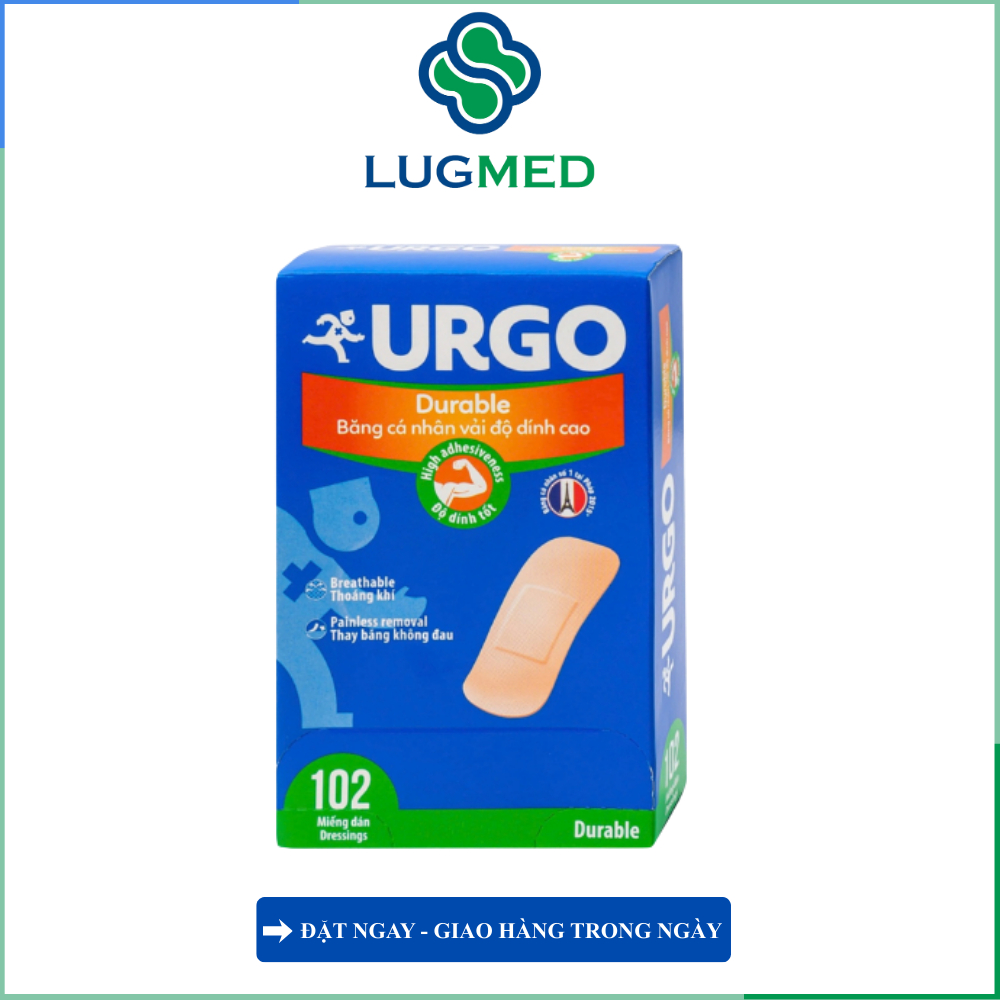 Băng cá nhân Urgo Đục Durable (H/102m)