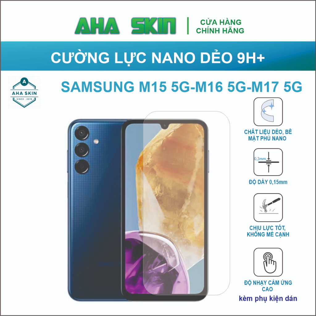 Cường lực Samsung M15 5G/M16 5G/M17 5GCường lực dẻo 9h+