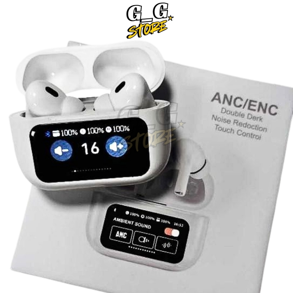 Tai Nghe Bluetooth ANC Chống Ồn, Tai Nghe Không Dây Màn Hình Cảm Ứng LED Hiển Thị Pin -GGStore