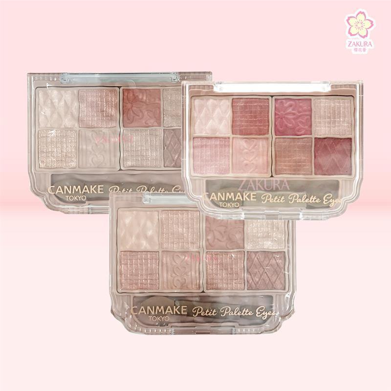 Canmake Petit Palette Eyes 2g - 01 Plume Flower / 02 Bonheur Marron / 03 Mignonne Ribbon