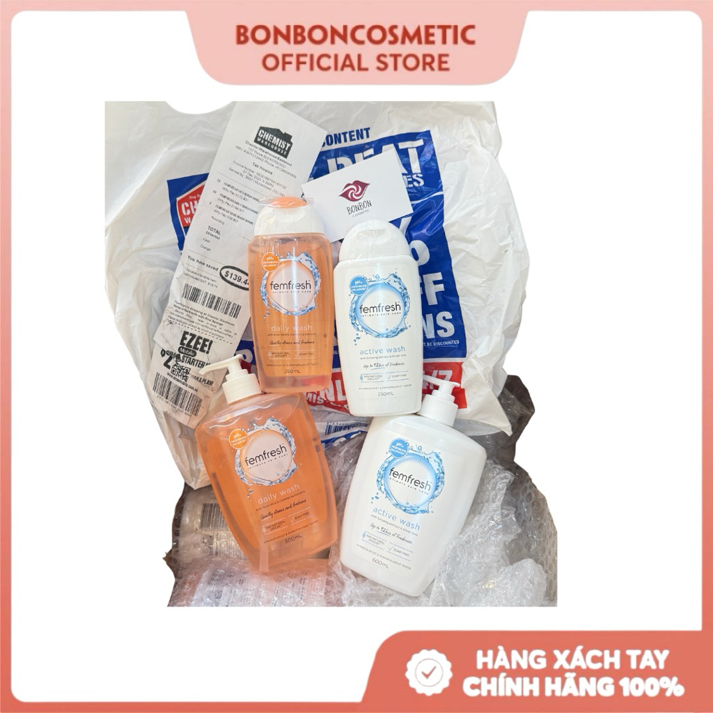 Dung dịch vệ sinh Femfresh hàng Úc đủ bill Chemist - BONBONCOSMETIC