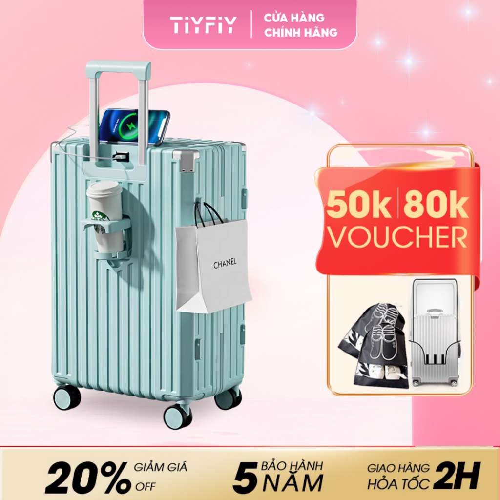 Vali Du Lịch Khóa Kéo KINGSUN Mã 302 Size 20/24/28 Nhựa ABS+PC Cao Cấp Bảo Hành 5 Năm