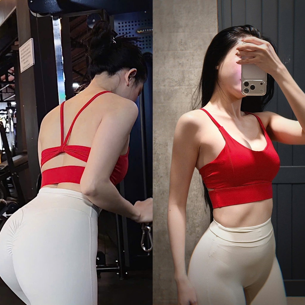 ÁO BRA DÂY NƠ SAU LƯNG D3 - POLLY THUN LẠNH - MÚT RỜI - THÍCH HỢP ĐI TẬP GYM , AEROBIC ,.., - MIDORI