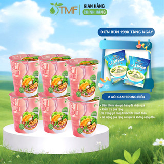  Combo 6 ly bún gạo lứt ăn liền NGON & THON - Vị rau củ hạt ngũ cốc thuần chay healthy eatclean 