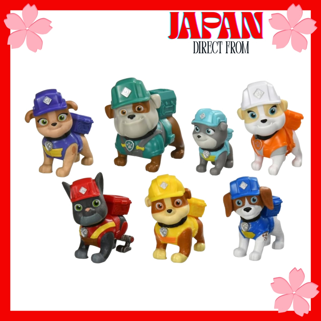 【Direct from Japan】TAKARA TOMY Paw Patrol Rubble & Crew Figure Gift Pack | 7-Piece Set | Kids Toy Fi