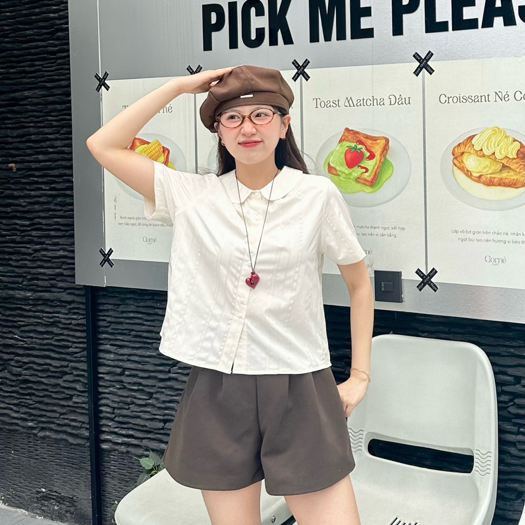Áo Sơ Mi Cổ Sen Tay Ngắn Hana Style Hàn - Form Vừa Thanh Lịch - ToGoCloThing | BigBuy360 - bigbuy360.vn