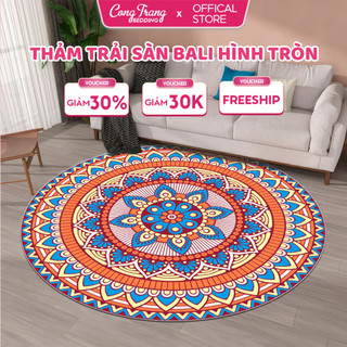  Thảm Trải Sàn Bali Hình Tròn  1m2 x 1m2 - 1m6 x 1m6  Size Lớn Hiện Đại Và Cổ Điển 