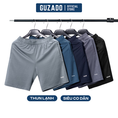 COMBO 2 Quần Short Thể Thao Nam GUZADO Vải Thun Lạnh, Co Giãn 4 Chiều, Màu Sắc Trẻ Trung CB2GSR2602-CB2GASR25S002