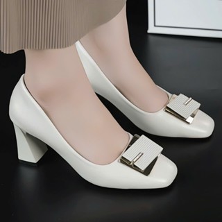 Giày Cao Gót Nữ Mũi vuông Giày Khóa vuông sang trọng lịch sự cao 5p và 7p - size 35 - size 40 mã 88muivuong