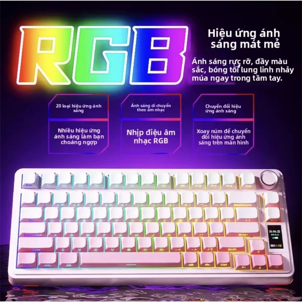 (Hoả tốc) Bàn phím cơ không dây 3 mode AULA S75 Pro