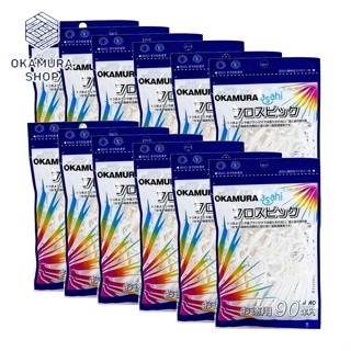 [COMBO 12 GÓI] Tăm chỉ kẽ răng cao cấp Nhật Bản Okamura (gói 90 cây)