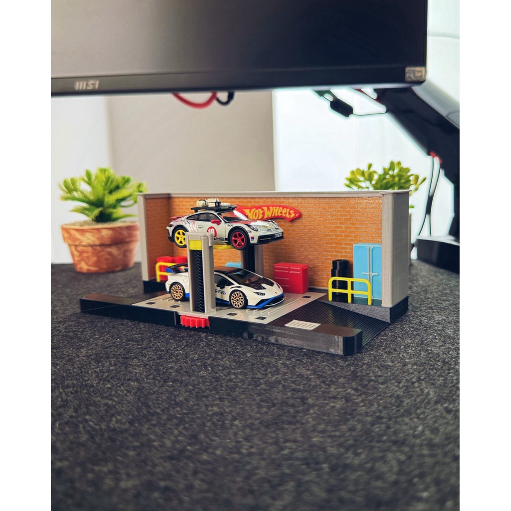 Mô hình Diorama Garage xe tỷ lệ 1:64 cho Hotwheels, MiniGT, Tomica, Tarmac,…