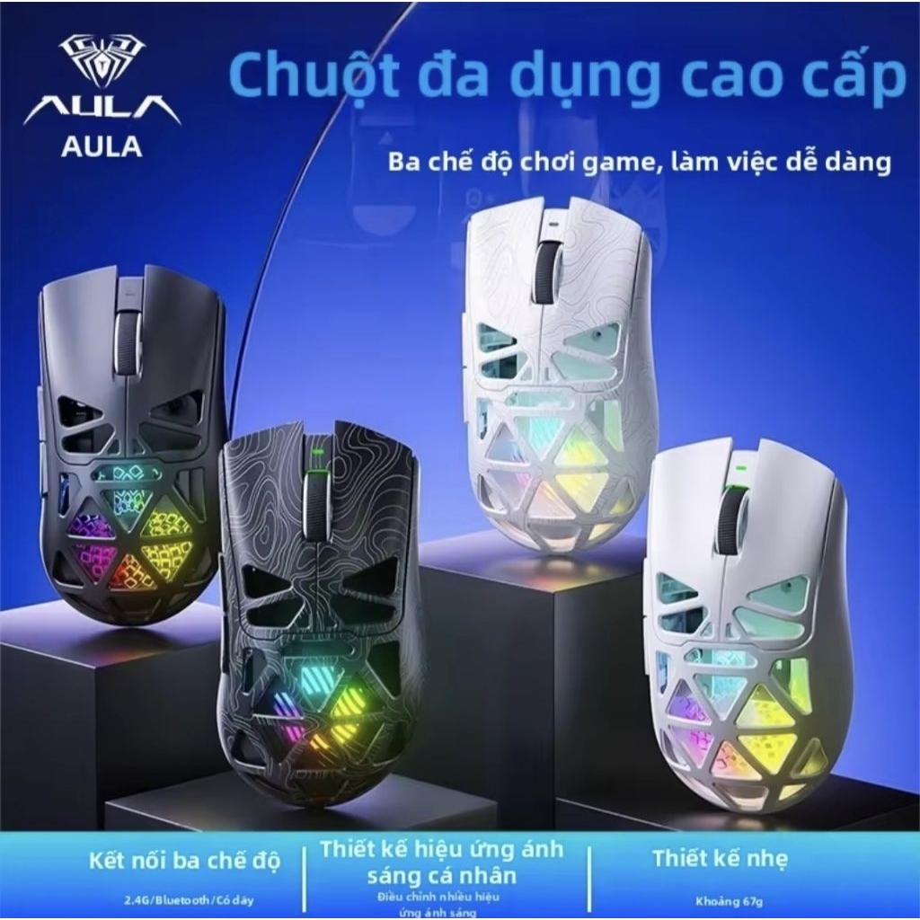 Chuột không dây 3 mode AULA SC620 12000dpi