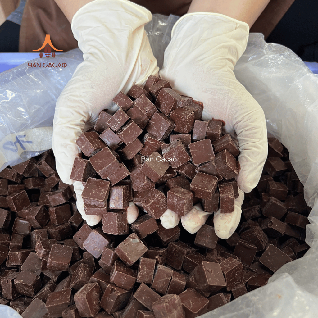 Socola đen 100% Bản Cacao -Cocoa mass nguyên bơ- nguyên liệu làm socola