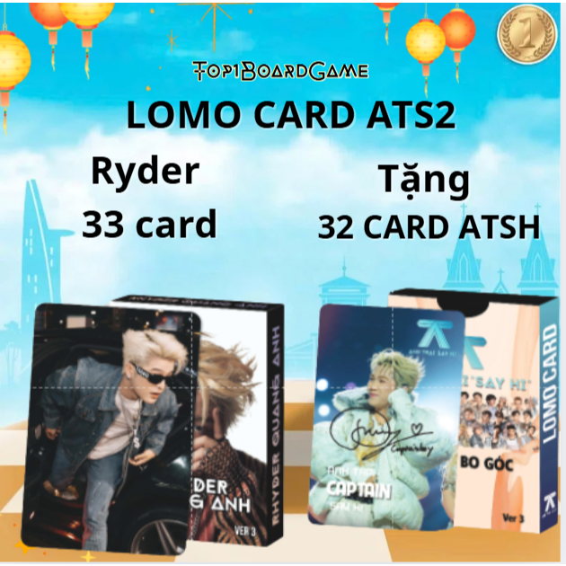 [ Tặng Sticker] Bộ 33 Lomo Card Cá Nhân Rhyder - 2 Mặt Bo Góc