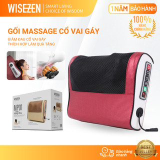  Gối Massage Cổ Vai Gáy 20 Bi Wisezen Có Thể Massage Nhiều Vị Trí Trên Cơ Thể Thích Hợp Làm Quà Tặng Giảm đau Cổ Vai Gáy 