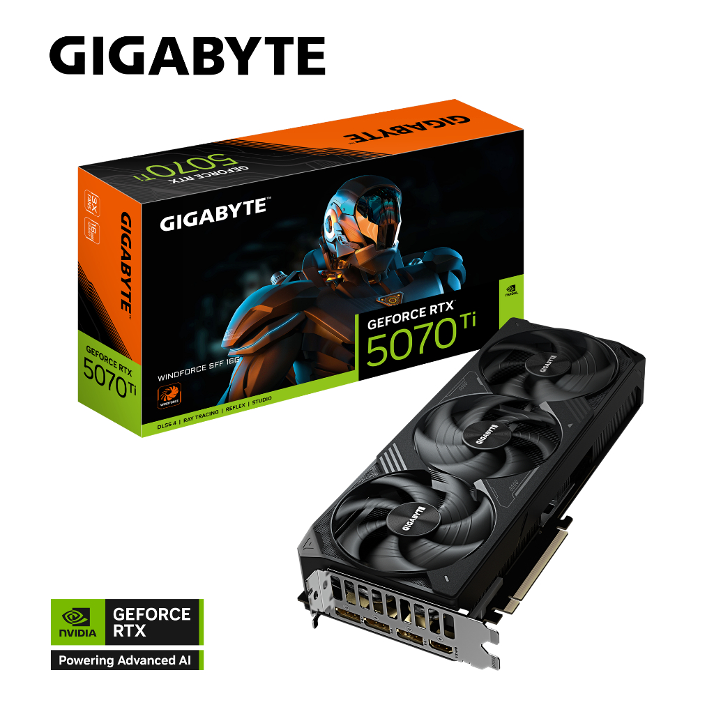 VGA Gigabyte RTX 5070 Ti WINDFORCE SFF 16GB (N507TWF3-16GD)