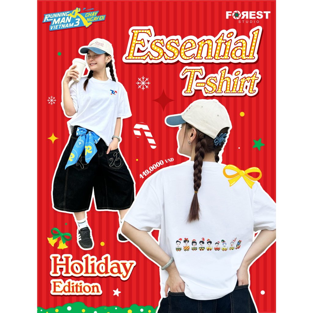 Áo Thun Noel Running Man Vietnam Mùa 3 | Essential Holiday EditionT-Shirt |  FOREST COLLECTIVE