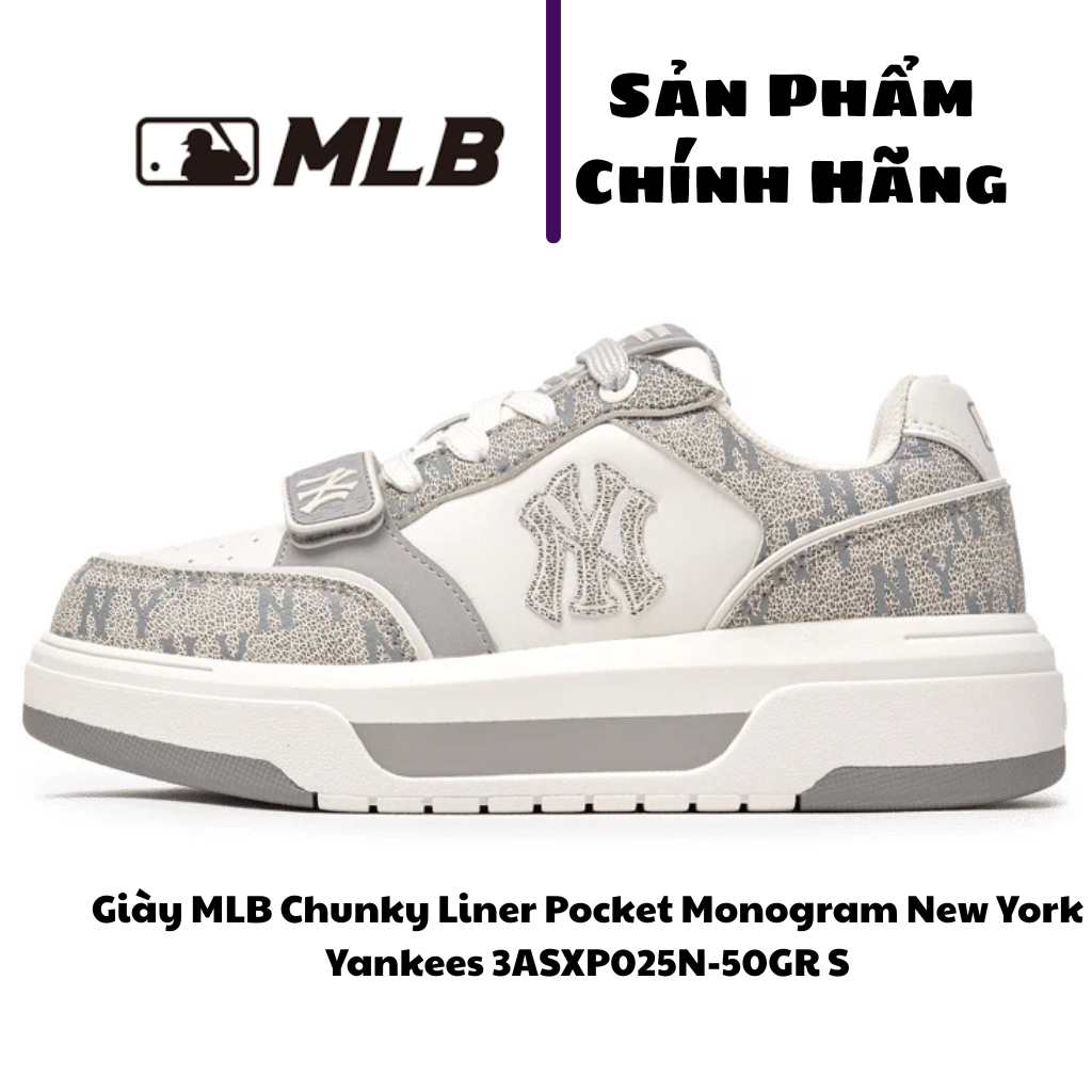 [ CHÍNH HÃNG ] [ CHÍNH HÃNG ] Giày MLB Chunky Liner Pocket Monogram New York Yankees mới nhất