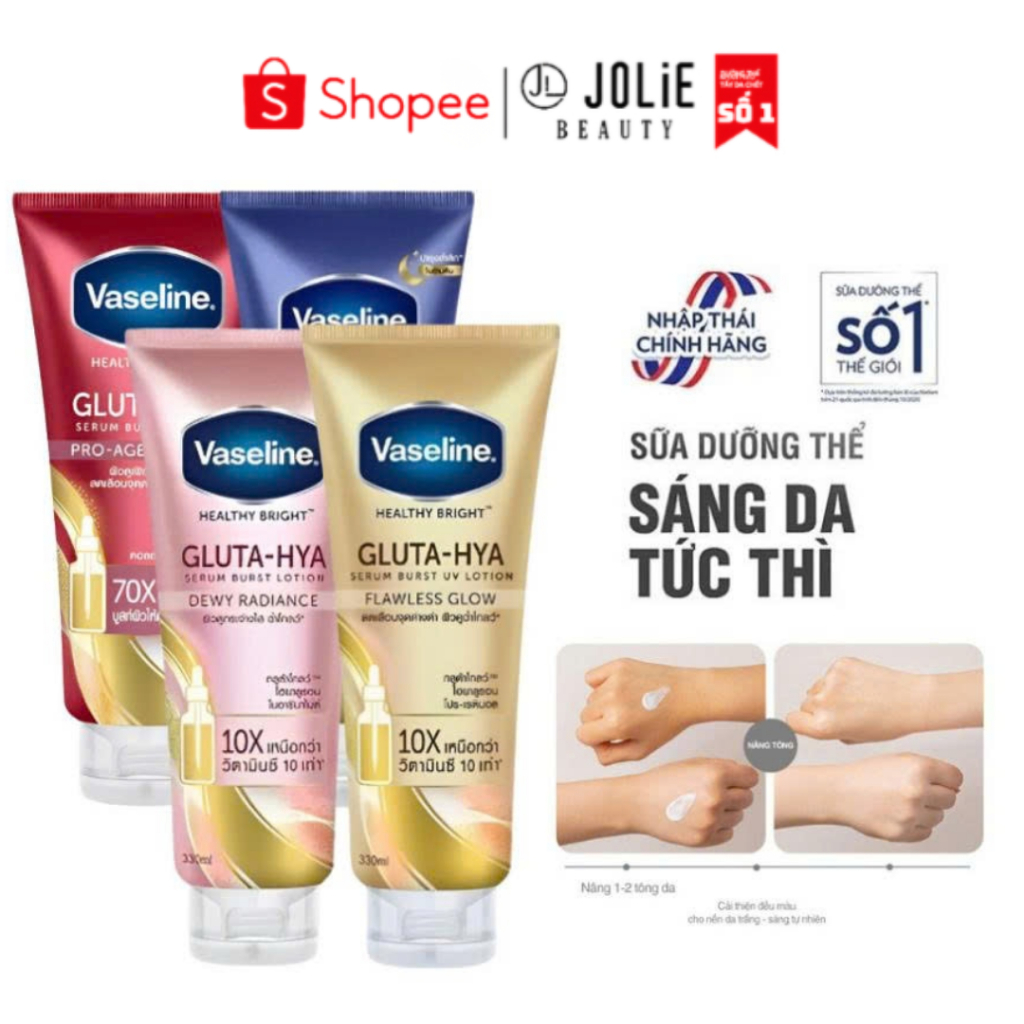 Sữa Dưỡng Thể Vaseline Siêu Trắng 70x Collagen Gluta Hya Pro Age Restore 70X Trắng Da Chống Lão Hoá 