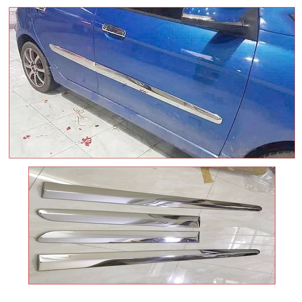 Nẹp Sườn Morning 2007 2008 2009 2010 2011 - Bộ 4 Nẹp Sườn Cho Xe Kia Morning