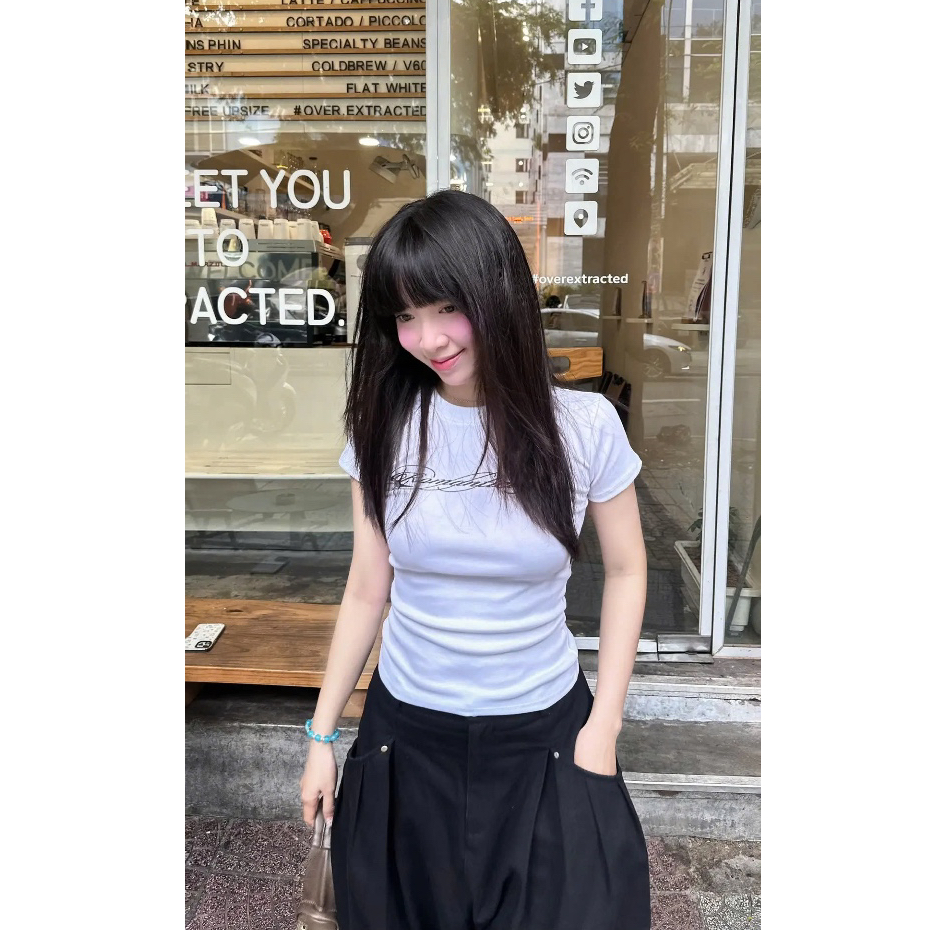Áo thun babytee in chữ co giãn RM - 𝐊𝐈𝐋𝐋 𝐒𝐘𝐒𝐓𝐄𝐌 | BigBuy360 - bigbuy360.vn