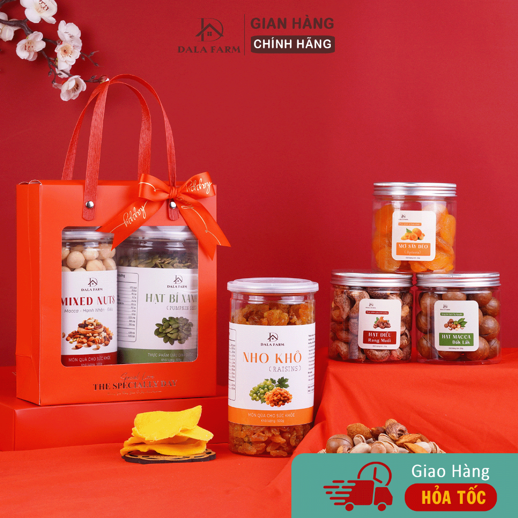 [HỘP TỰ GẤP - TẶNG THIỆP ] Set Quà Cho Người Thân, Bạn Bè, Doanh Nghiệp DL0033