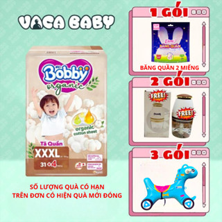    MỚI   Bỉm Bobby Organic cao cấp Siêu Mềm Khô Thoáng Cho Bé Size M58 L52 XL50 XXL46 XXXL35 