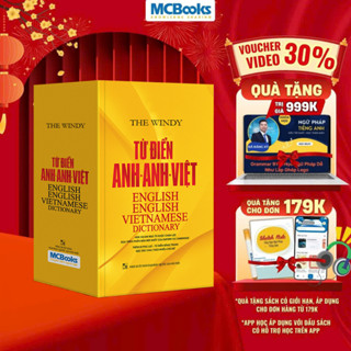 Sách - Từ Điển Anh Anh Việt Phiên Bản Bìa Cứng Màu Vàng - Giải Nghĩa Đầy Đủ Ví Dụ Phong Phú