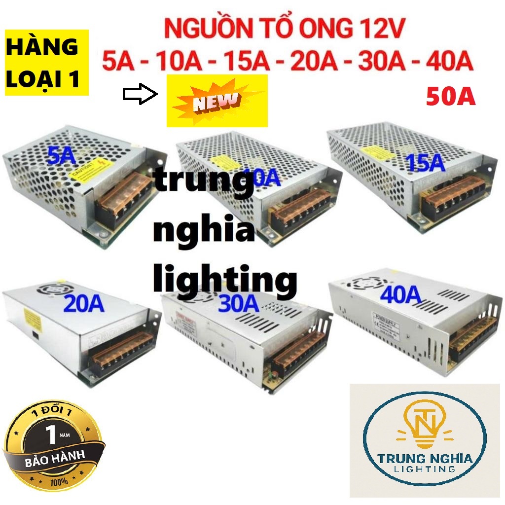 [HÀNG LOẠI 1] Nguồn Tổ Ong - Nguồn 12V 50a- 40a- 30a- 20a- 15a- 10a- 5a Hàng chuyên dụng cho camera, Led
