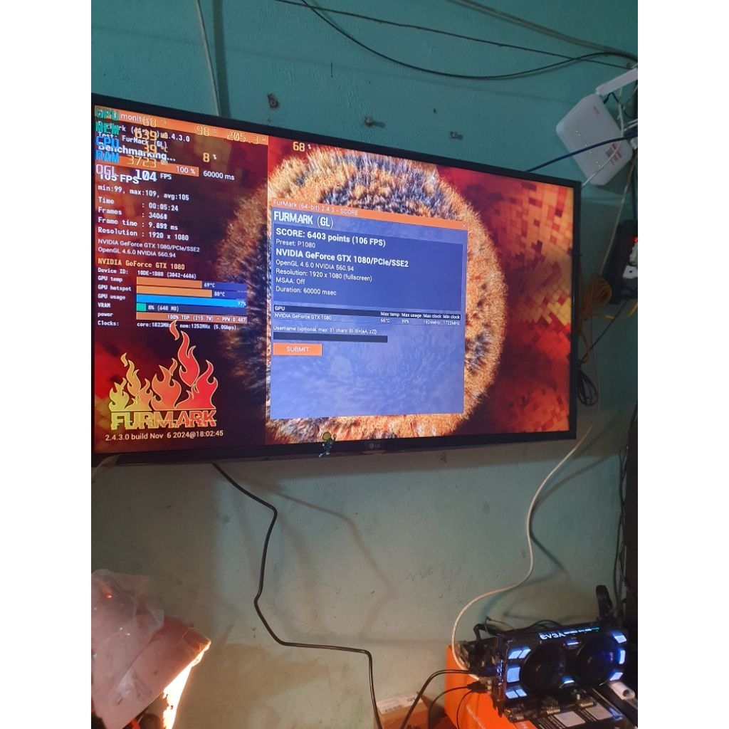 evga gtx 1080 8g hàng nhật như hình