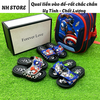  Dép ngan Siêu Nhân Cho Bé Trai Có Size Từ 26->36 Đế Cao 2cm,Dép lê cho bé trai mang đi chơi dễ thương Mang Bao Êm Chân 