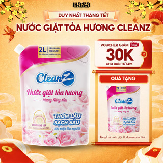   MUA 1 TẶNG 1  Nước giặt xả tỏa hương CleanZ đánh bay vết bẩn hương thơm mềm mại 2L 