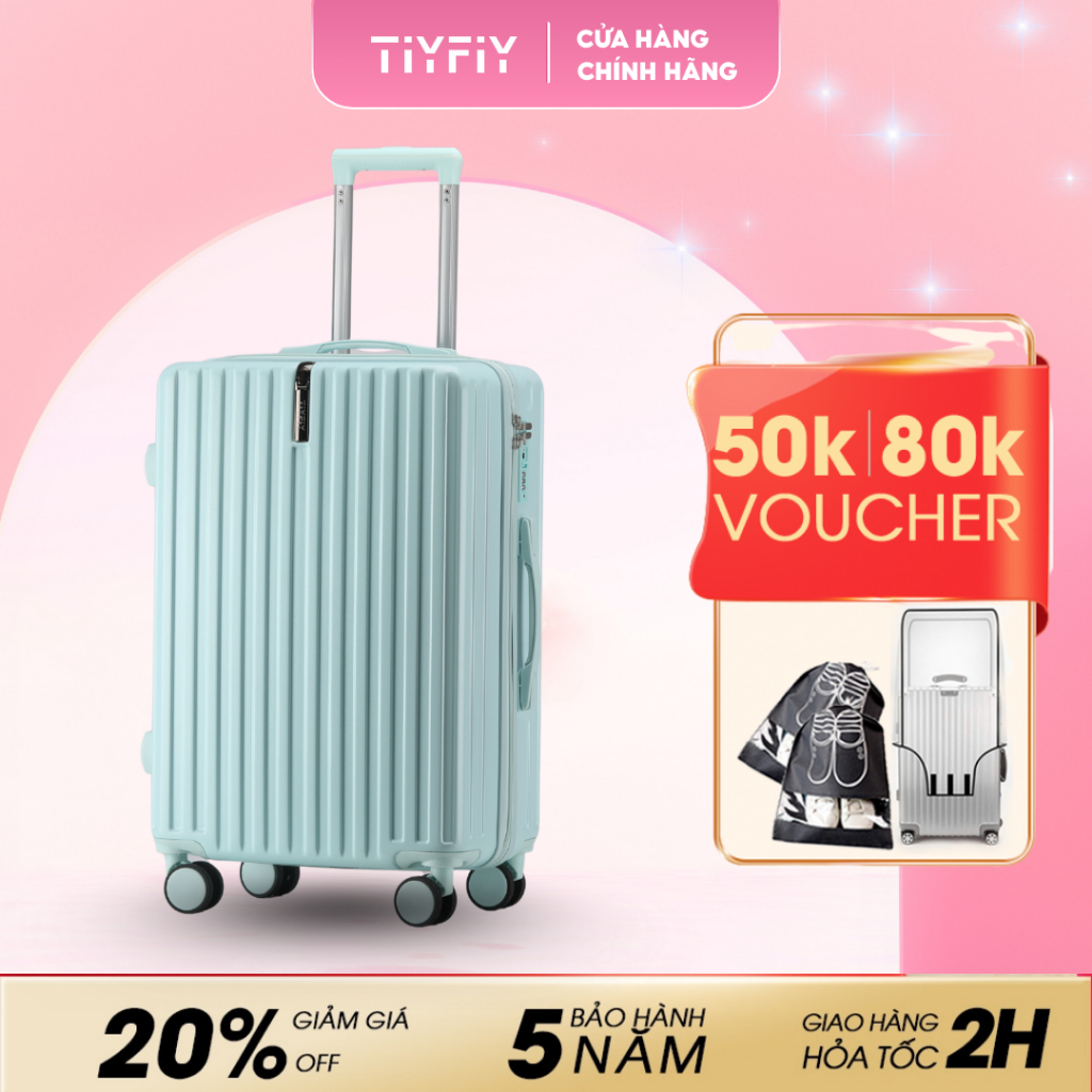 Vali Du Lịch Khóa Kéo TIYFIY  Size 20/24/28 nhựa ABS+ PC chống bể vỡ bảo hành 5 năm