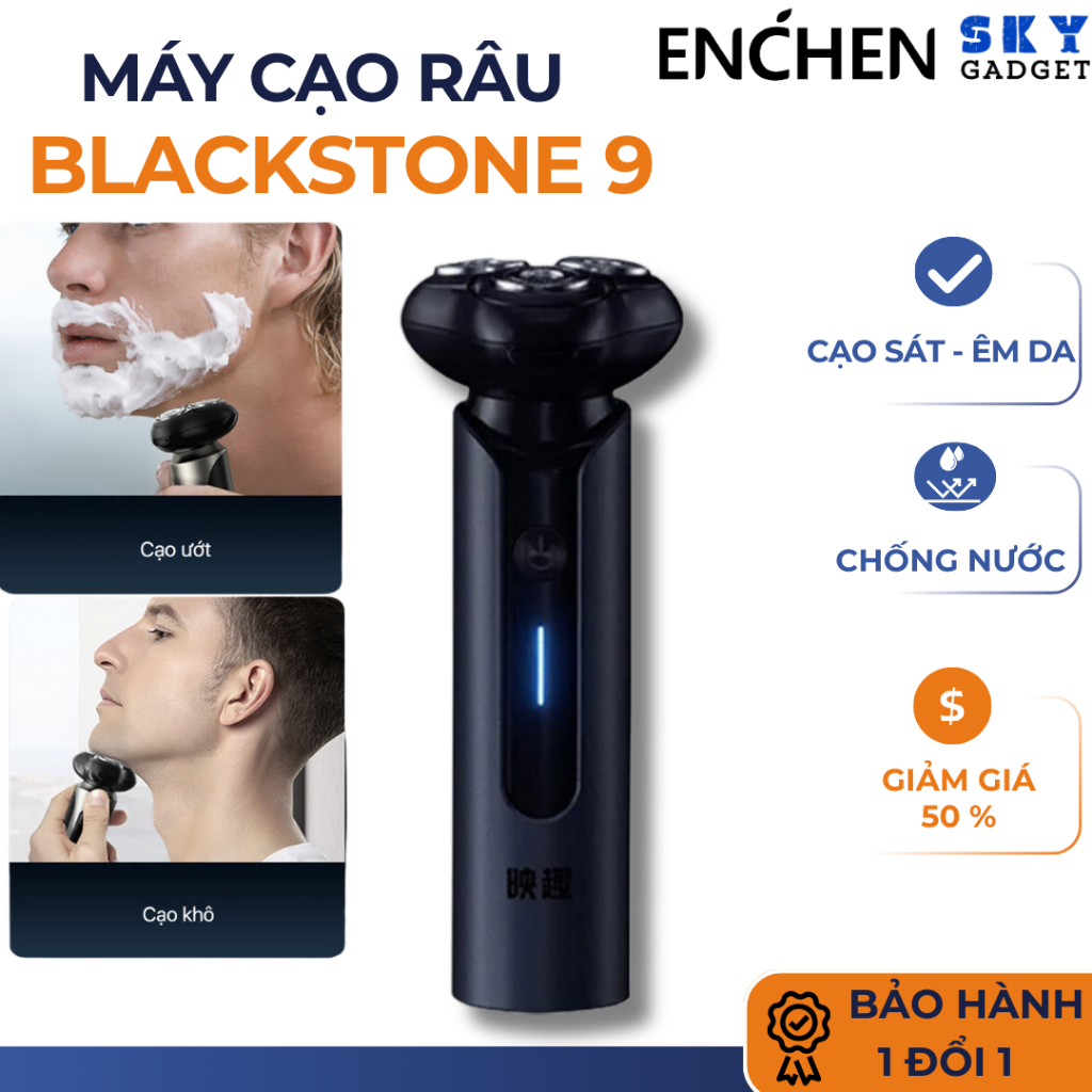 Máy Cạo Râu Điện Enchen Blackstone 9 – Lưỡi Xoay Linh Hoạt, Êm Da, Sạc USB