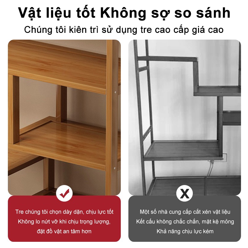 SUNNY BIERE Kệ Sách Để Sàn Nhiều Ngăn hiện đại dễ dàng lắp ráp thước chắc chắn Tre | BigBuy360 - bigbuy360.vn