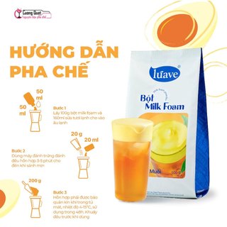 Bột Milk Foam Luave (Có đủ 3 vị) 500gr có bao bì mới