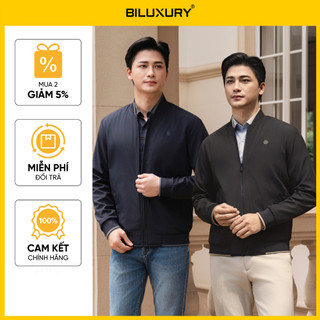   NEW 2025  Áo Khoác Gió Thiết Kế 2 Lớp 9AG2T501 Biluxury BodyFit  Kháng Nước Tone Màu Tối Giản Hiện Đại 