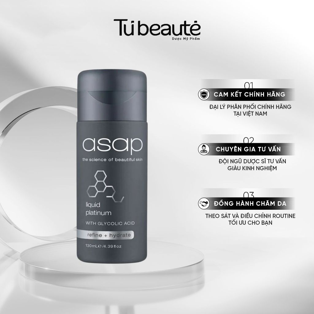 [HÀNG CÔNG TY] Nước Thần Dưỡng Ẩm Asap Liquid Platinum 130ml