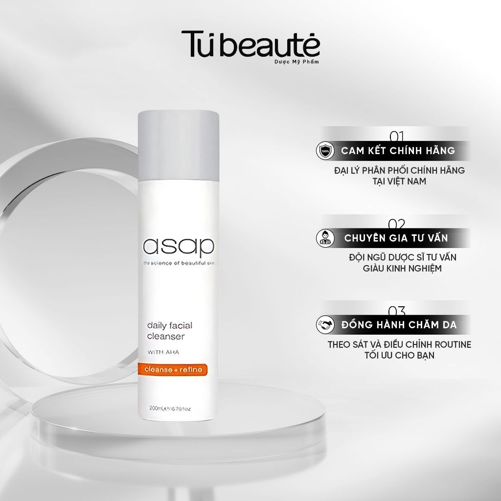 [HÀNG CÔNG TY] Sữa Rửa Mặt Làm Sạch Và Hỗ Trợ Tái Tạo Da Asap Daily Facial Cleanser