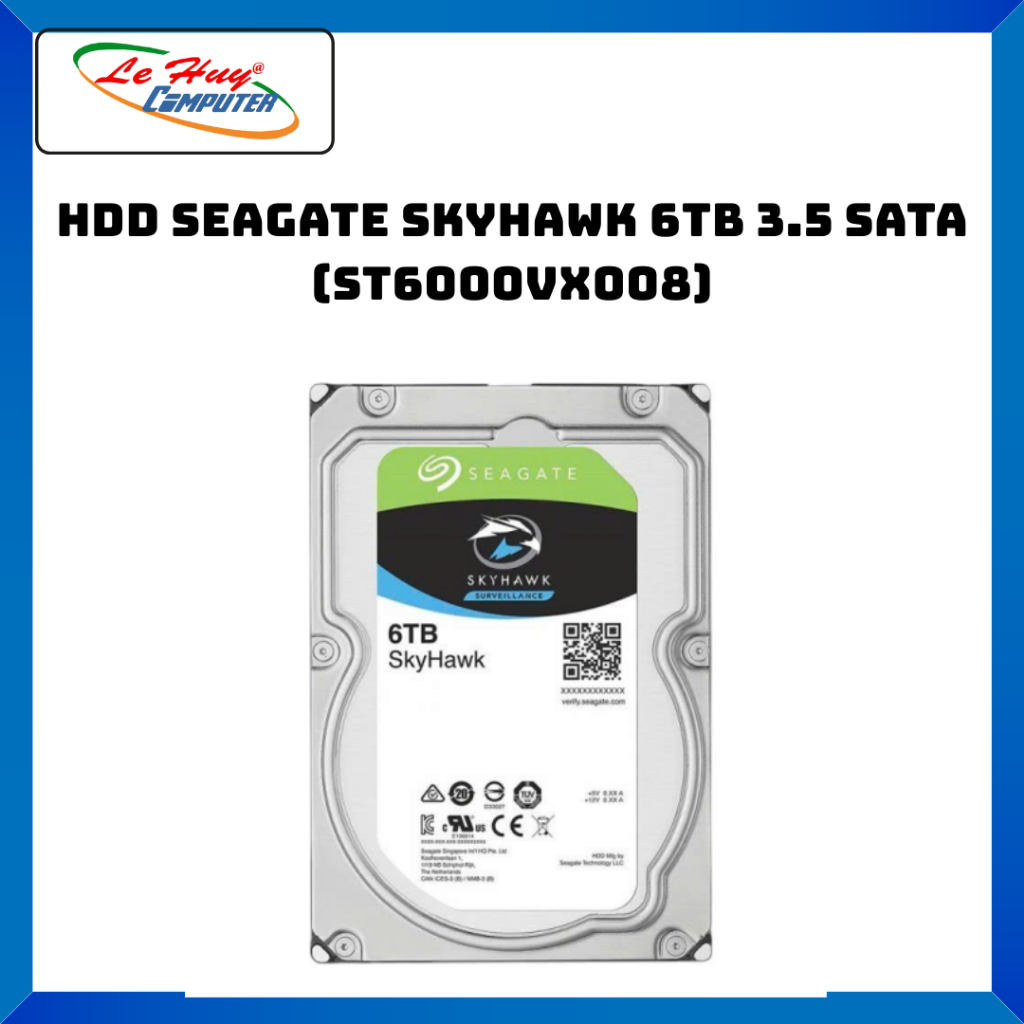 HDD Seagate SkyHawk 6TB 3.5 SATA - Hàng Chính Hãng