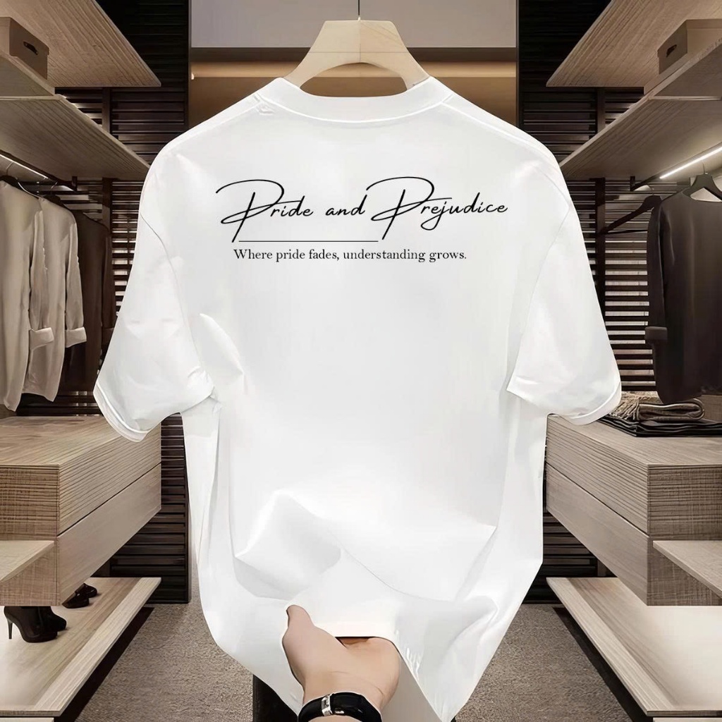 Áo Thun Nam Nữ Pride and Prejudice - Áo Phông Cộc Tay Form Rộng Vải Cotton Thoáng Mát In Chữ Nghệ Th